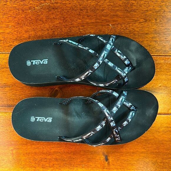 Teva Wedge Strappy Sandals - Picture 1 of 10